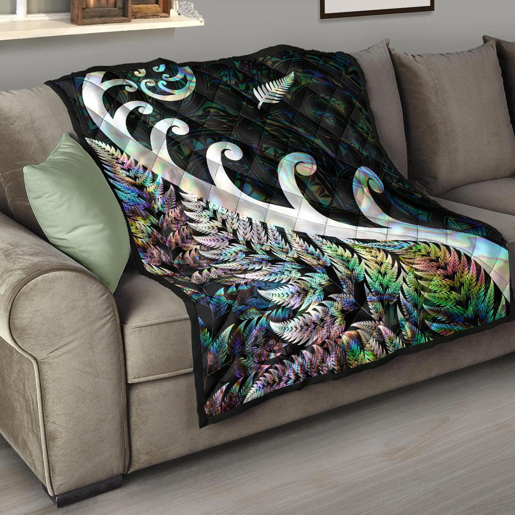 new-zealand-rugby-maori-premium-quilt-silver-fern-koru-vibes-paua-shell