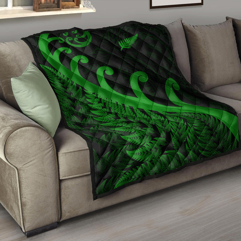 new-zealand-rugby-maori-premium-quilt-silver-fern-koru-vibes-green