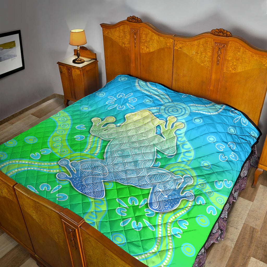 aboriginal-frog-premium-quilt-indigenous-simple-vibes