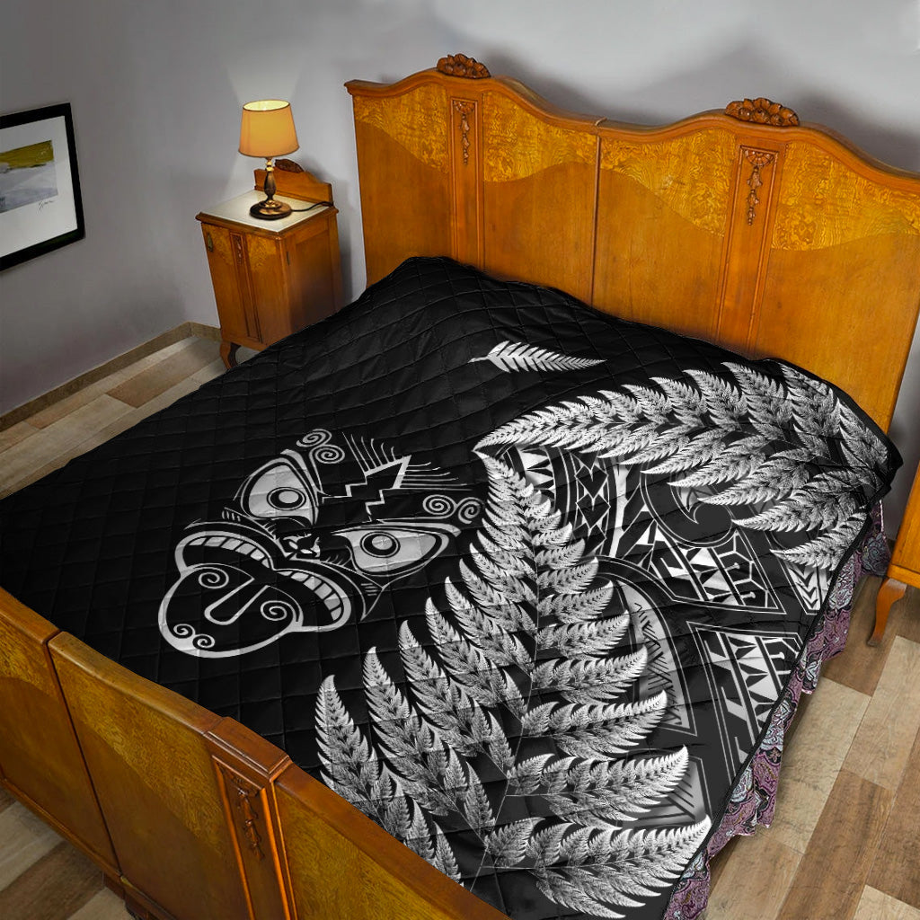 new-zealand-haka-rugby-maori-premium-quilt-silver-fern-vibes-black