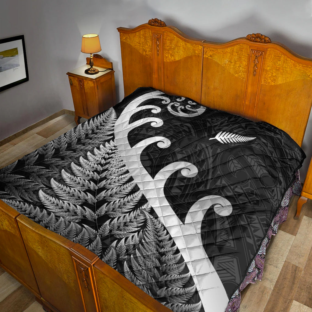 new-zealand-rugby-maori-premium-quilt-silver-fern-koru-vibes-black