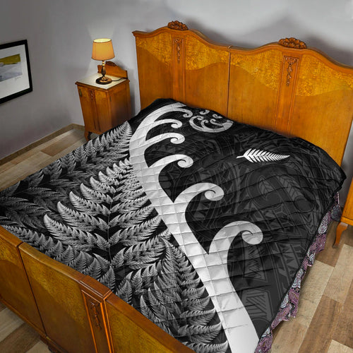 new-zealand-rugby-maori-premium-quilt-silver-fern-koru-vibes-black