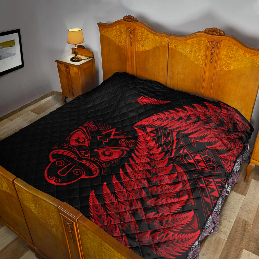 new-zealand-haka-rugby-maori-premium-quilt-silver-fern-vibes-red