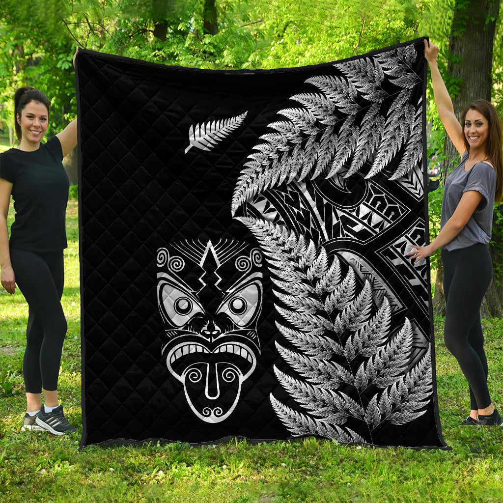 new-zealand-haka-rugby-maori-premium-quilt-silver-fern-vibes-black