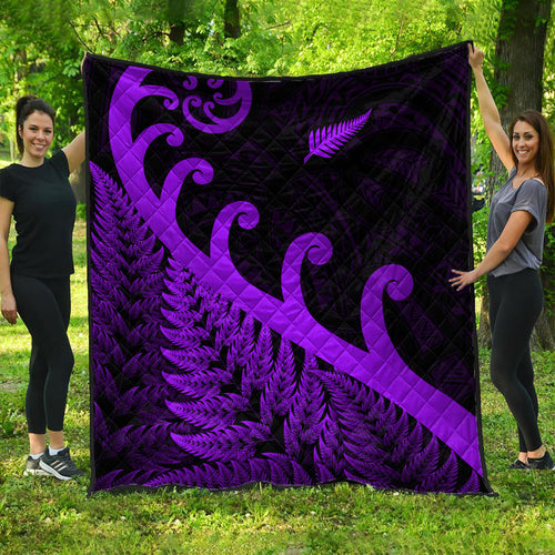new-zealand-rugby-maori-premium-quilt-silver-fern-koru-vibes-purple
