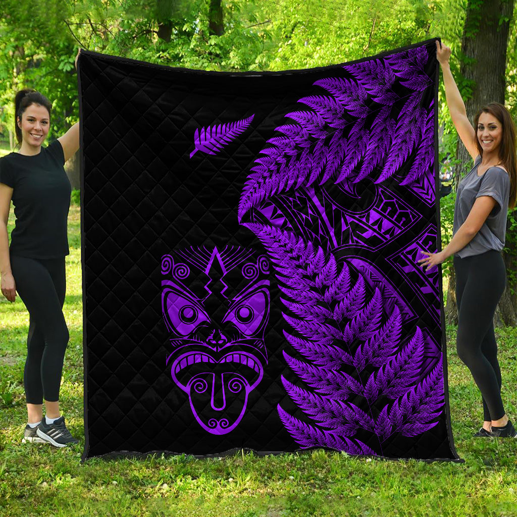new-zealand-haka-rugby-maori-premium-quilt-silver-fern-vibes-purple