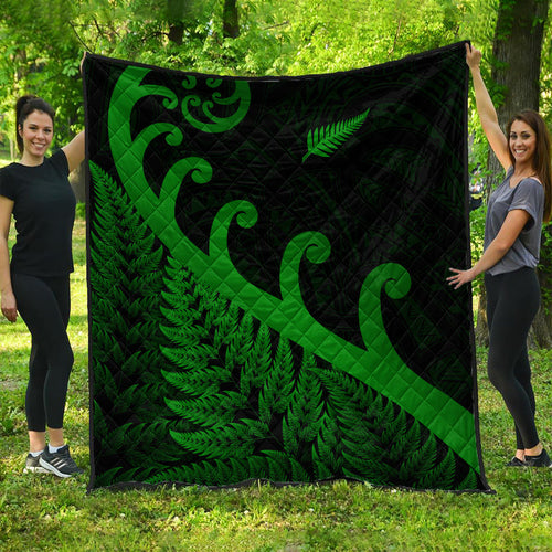 new-zealand-rugby-maori-premium-quilt-silver-fern-koru-vibes-green