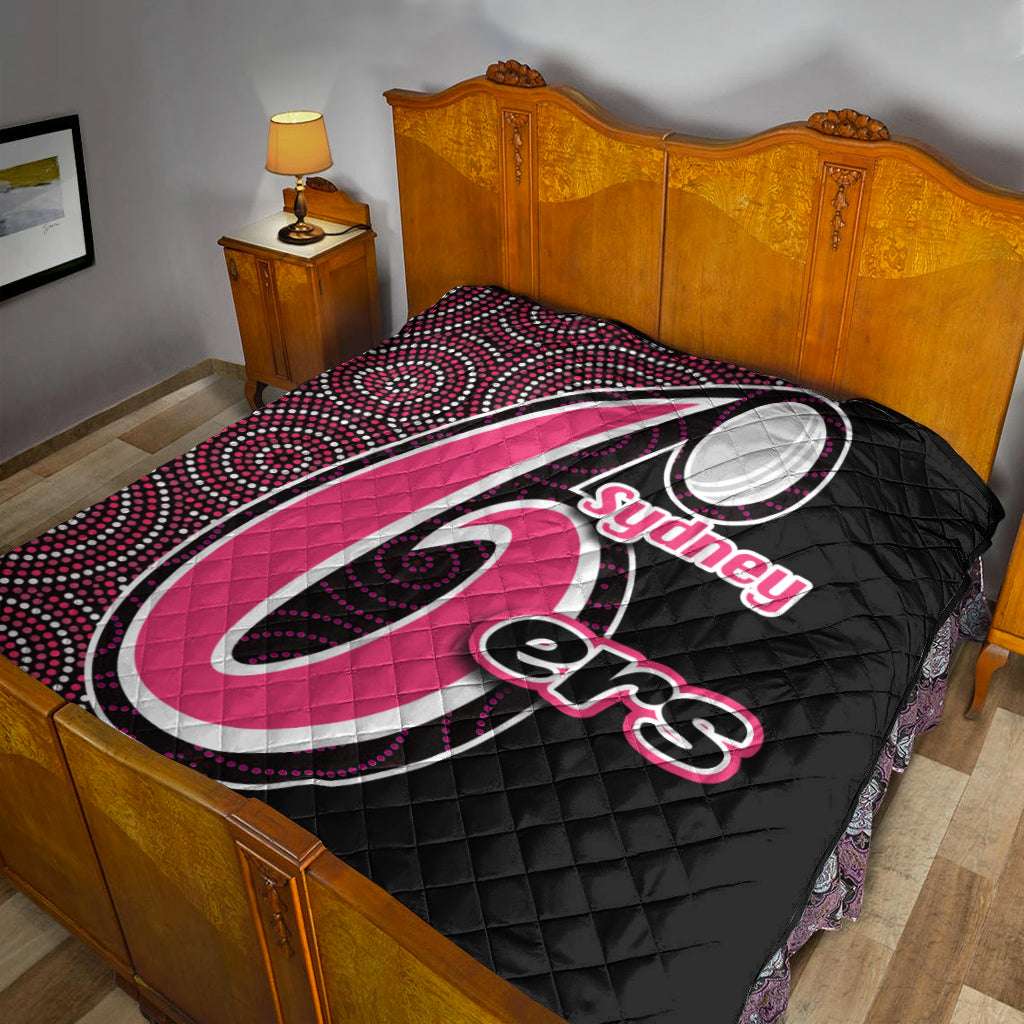 sydney-sixers-premium-quilt-cricket-aboriginal-dot-patterns-lt6
