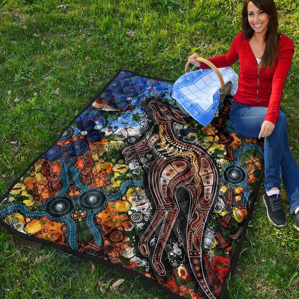 kangaroos-indigenous-premium-quilt-australia
