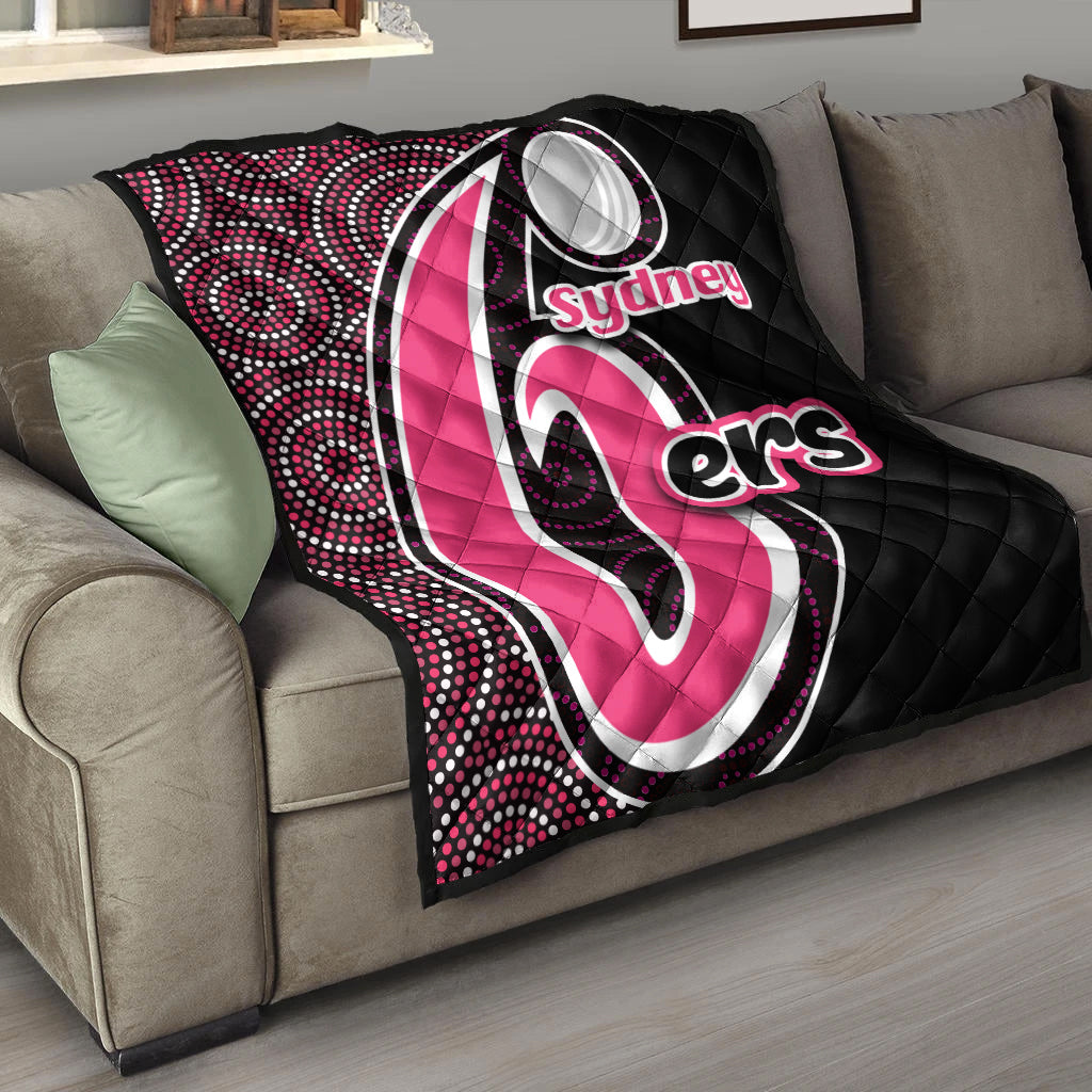 sydney-sixers-premium-quilt-cricket-aboriginal-dot-patterns-lt6