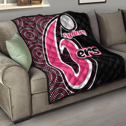 sydney-sixers-premium-quilt-cricket-aboriginal-dot-patterns-lt6