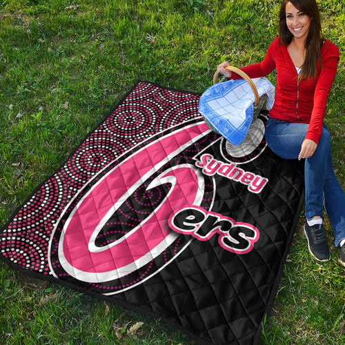sydney-sixers-premium-quilt-cricket-aboriginal-dot-patterns-lt6