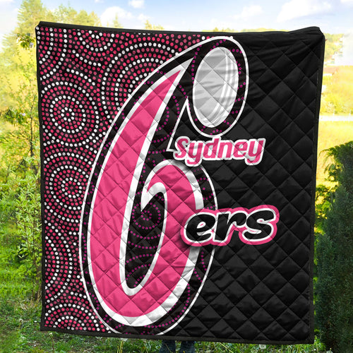 sydney-sixers-premium-quilt-cricket-aboriginal-dot-patterns-lt6