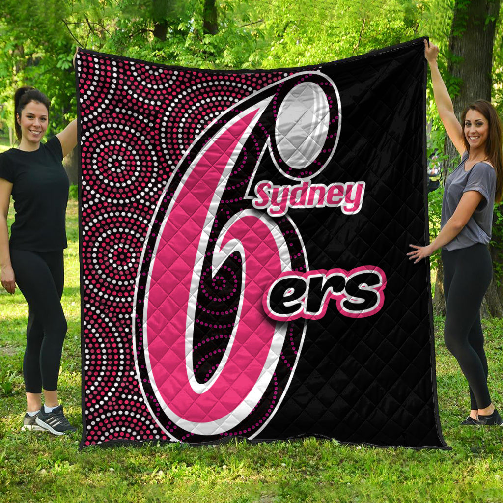 sydney-sixers-premium-quilt-cricket-aboriginal-dot-patterns-lt6