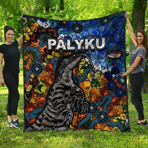 Aboriginal Lizard Premium Quilt - PALYKU LT6