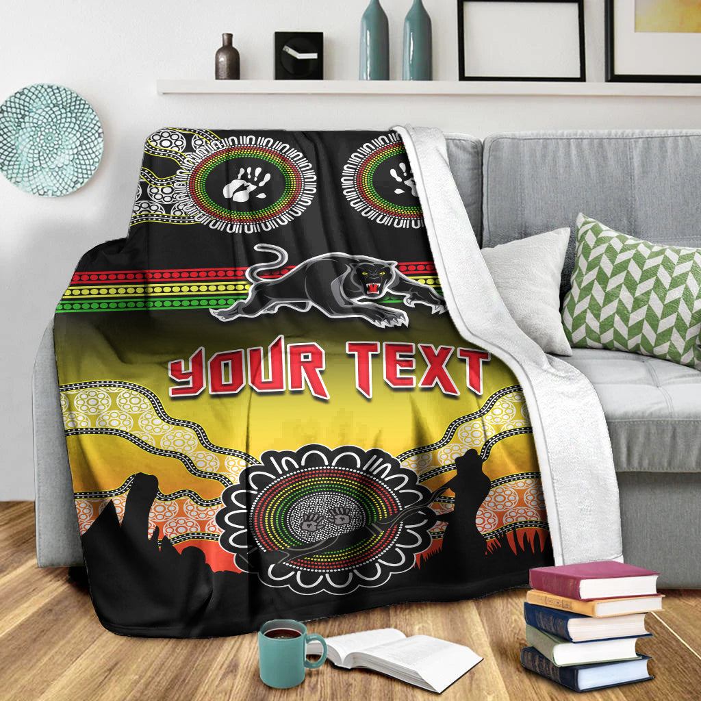 custom-personalised-panthers-premium-blanket-go-the-mighty-penrith-aboriginal