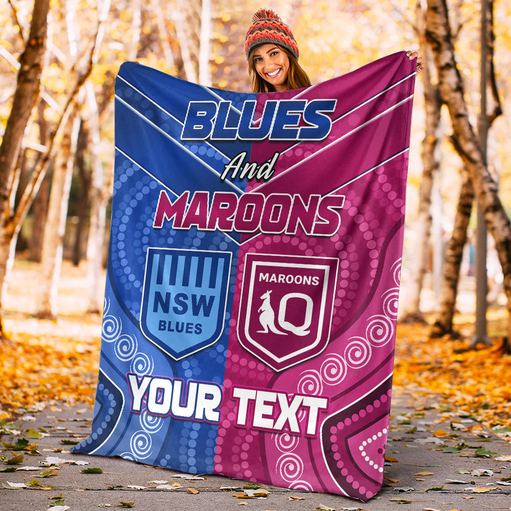 custom-personalised-blues-and-maroons-rugby-premium-blanket-origin-nsw-combine-queensland-aboriginal-australian-lt13