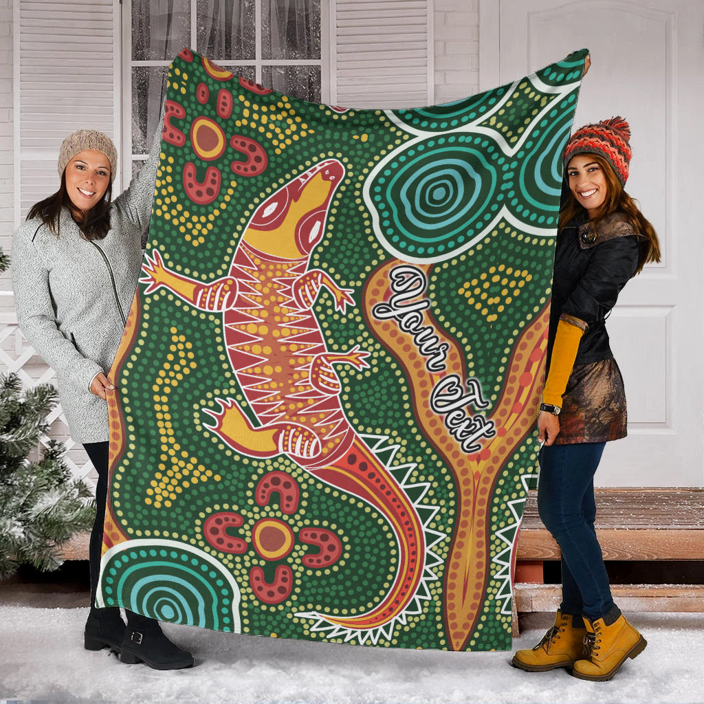 custom-personalised-aboriginal-art-crocodile-premium-blanket-you-are-number-one