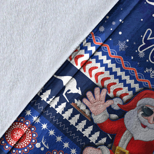 custom-personalised-australia-christmas-premium-blanket-aussie-aboriginal-santa-claus-is-surfing-with-kangaroo