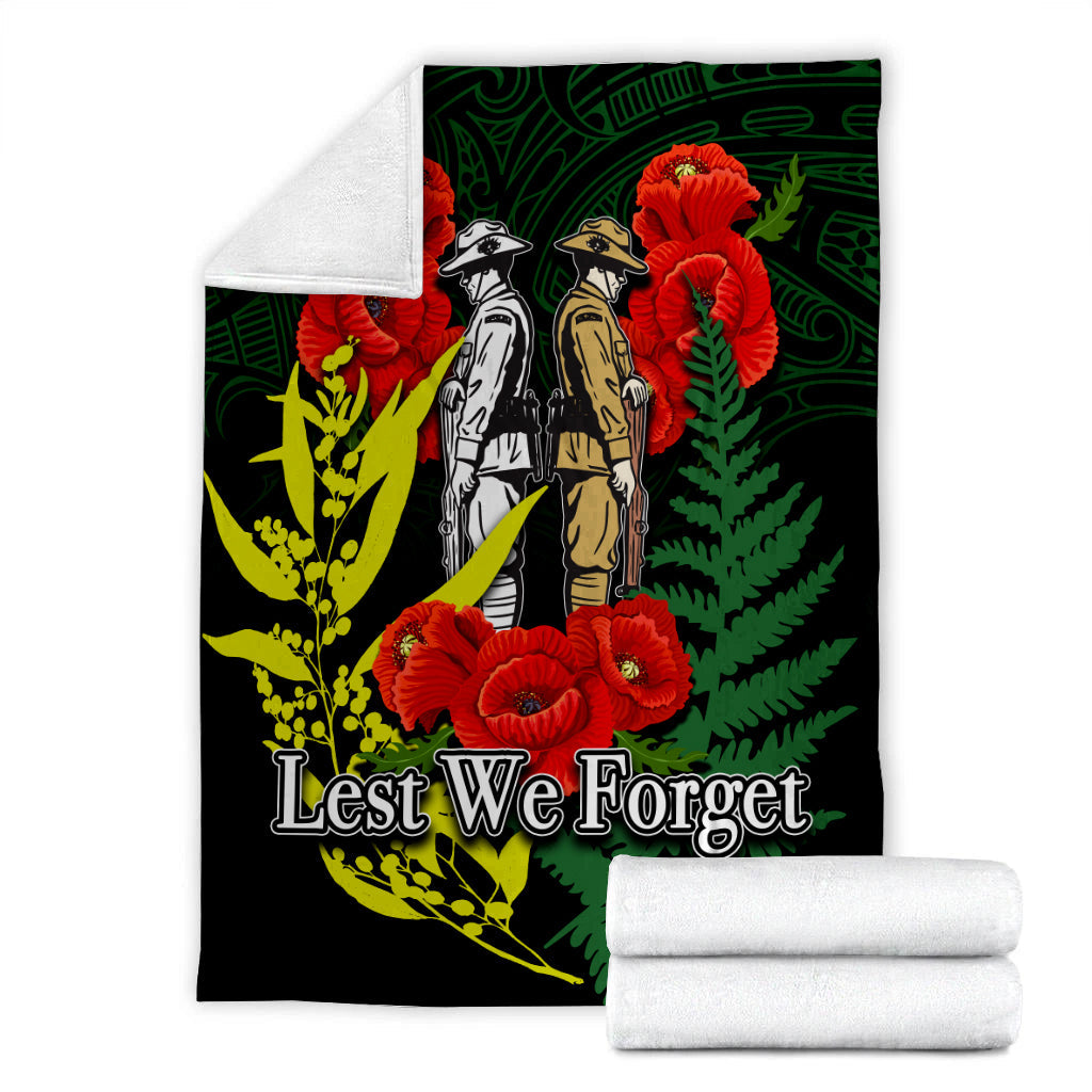 anzac-day-premium-blanket-maori-patterns-green-color