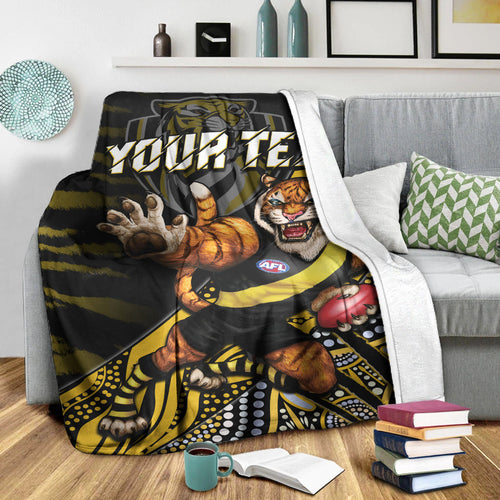 custom-personalised-richmond-football-premium-blanket-aboriginal-go-the-tigers-mascot