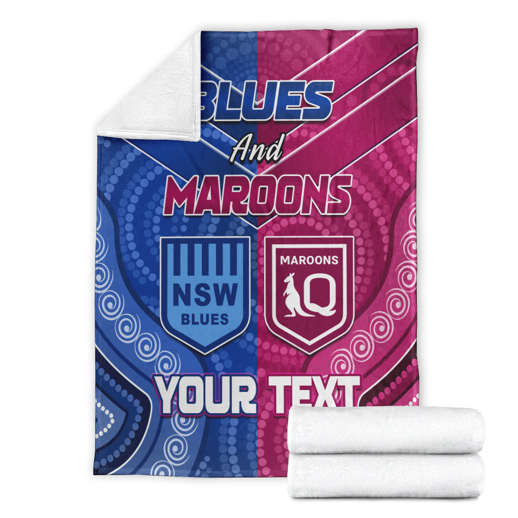 custom-personalised-blues-and-maroons-rugby-premium-blanket-origin-nsw-combine-queensland-aboriginal-australian-lt13