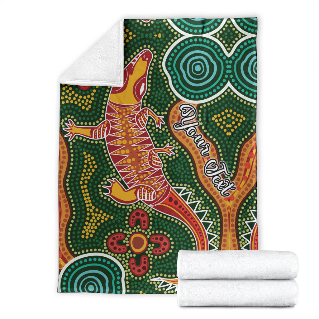 custom-personalised-aboriginal-art-crocodile-premium-blanket-you-are-number-one