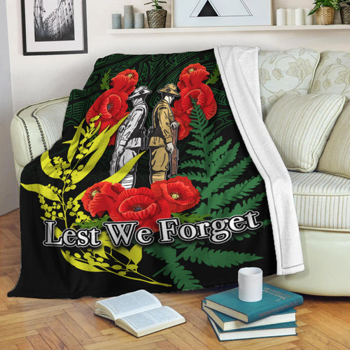 anzac-day-premium-blanket-maori-patterns-green-color