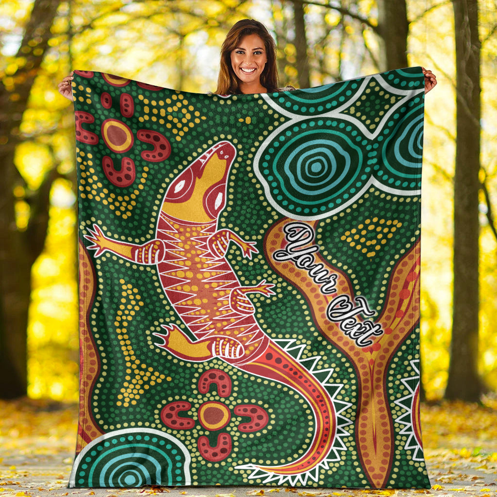 custom-personalised-aboriginal-art-crocodile-premium-blanket-you-are-number-one