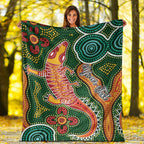 custom-personalised-aboriginal-art-crocodile-premium-blanket-you-are-number-one