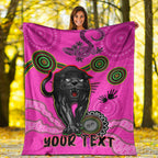 custom-personalised-panthers-premium-blanket-aboriginal-with-lizard