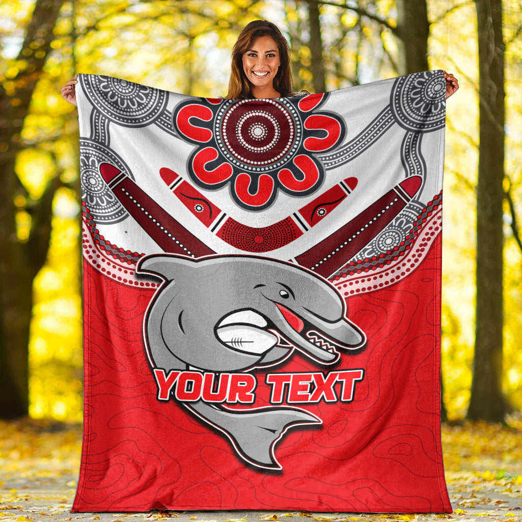 custom-personalised-dolphins-rugby-premium-blanket-redcliffe-come-back-stronger