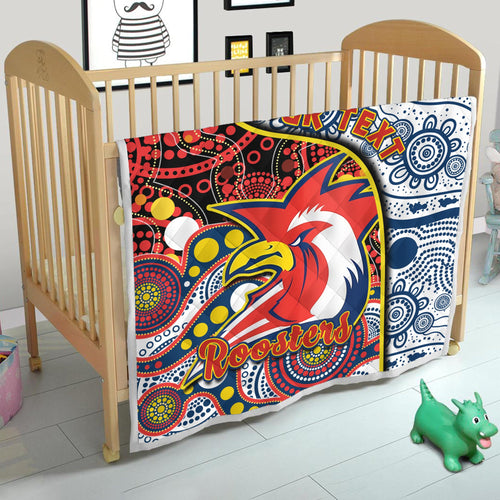 custom-personalised-roosters-rugby-premium-quilt-easts-1908-aboriginal-artsy-premiers