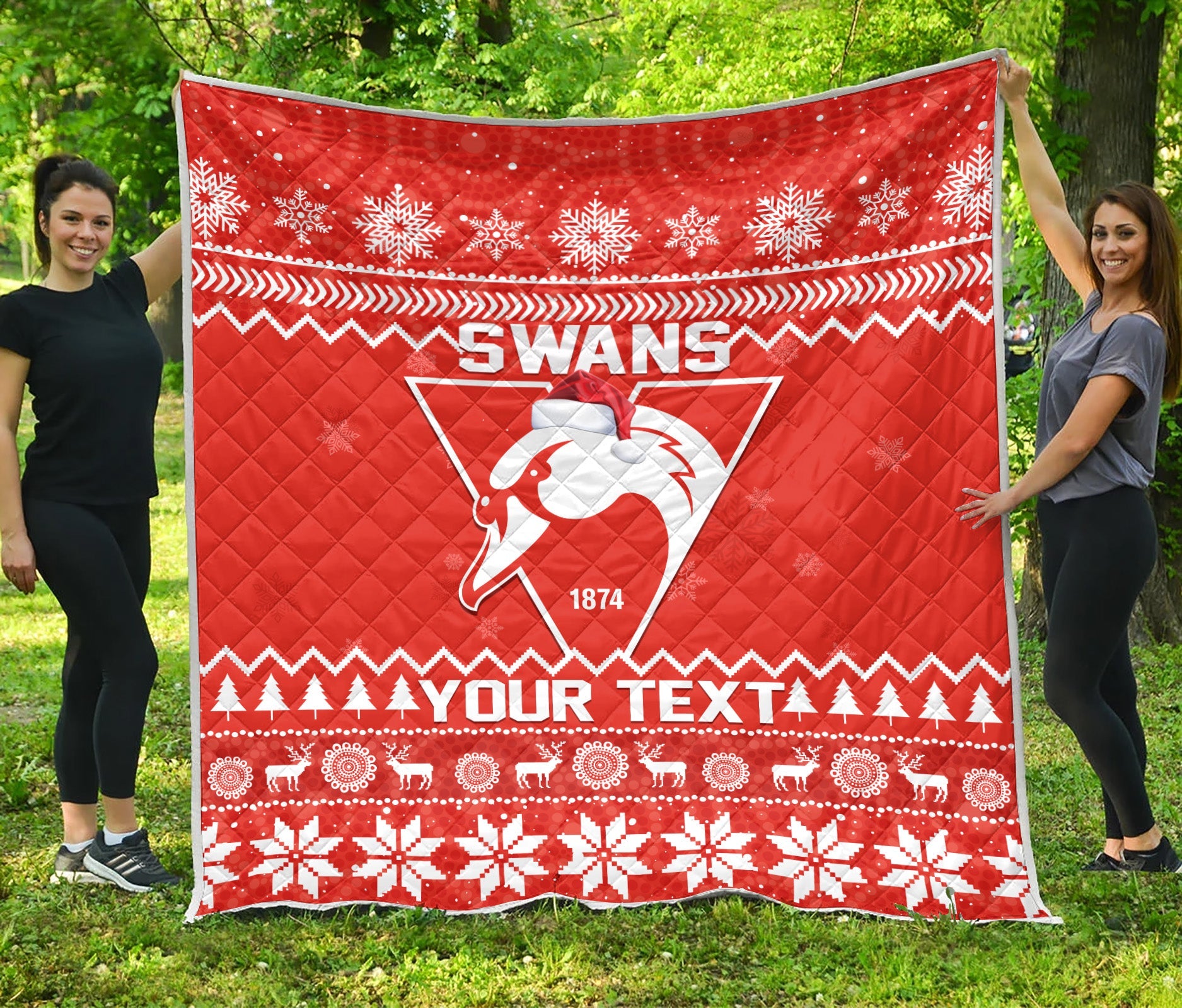 custom-personalised-swans-football-christmas-premium-quilt-sydney-indigenous-merry-xmas