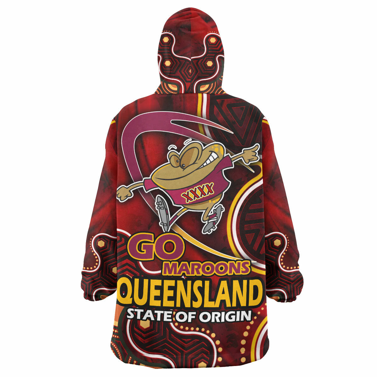 queensland-rugby-league-team-snug-hoodie-custom-queensland-maroons-rugby-ball-state-of-origin-oodie-blanket