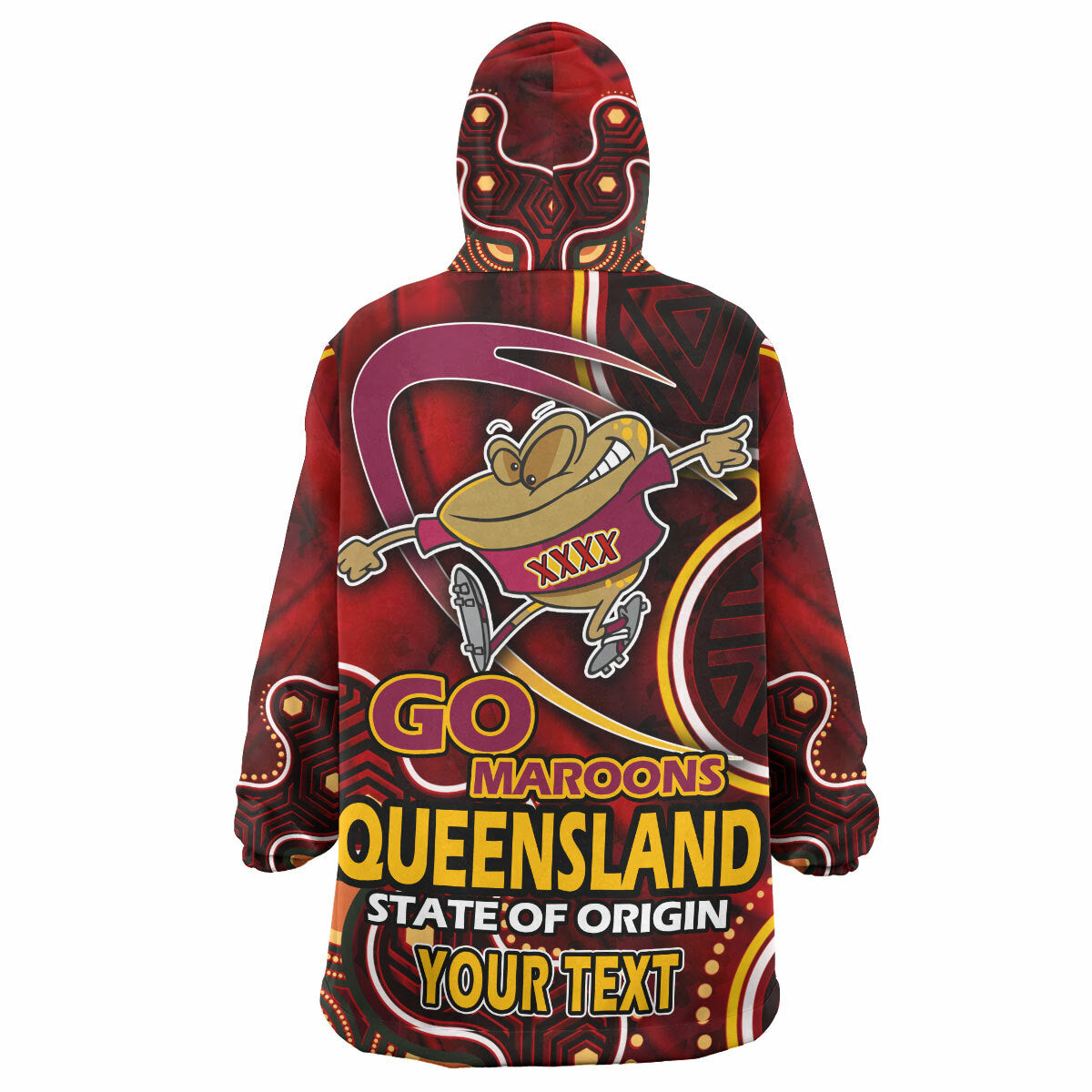 queensland-rugby-league-team-snug-hoodie-custom-queensland-maroons-rugby-ball-state-of-origin-oodie-blanket