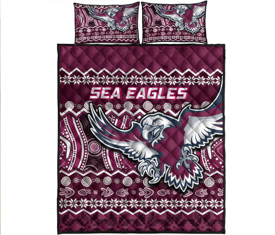 manly-warringah-maroon-sea-eagles-christmas-vibe-quilt-bed-set