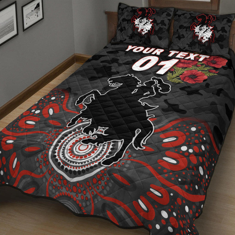 custom-personalised-st-george-illawarra-dragons-anzac-2022-quilt-bed-set-indigenous-vibes-black