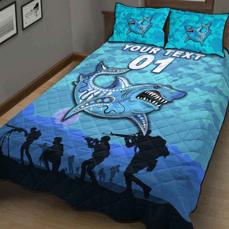 custom-personalised-cronulla-sutherland-sharks-anzac-2022-quilt-bed-set-simple-style-blue