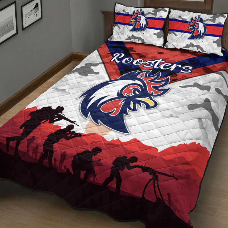 sydney-roosters-anzac-2022-quilt-bed-set-simple-style-white