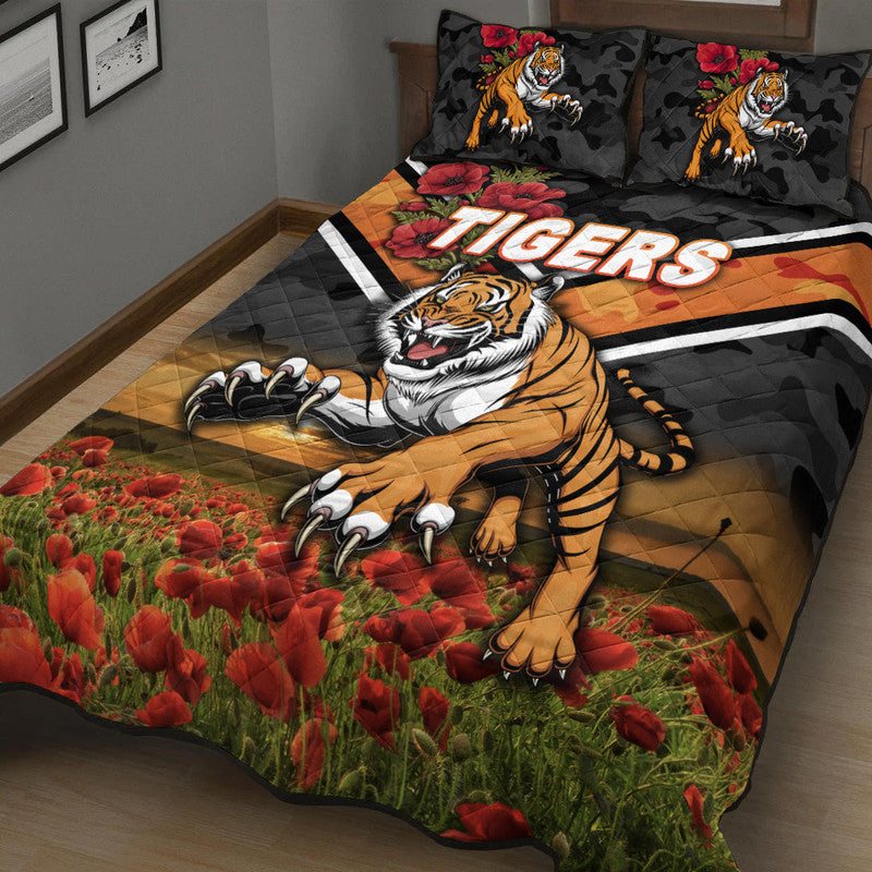 wests-tigers-anzac-2022-quilt-bed-set-poppy-flowers-vibes