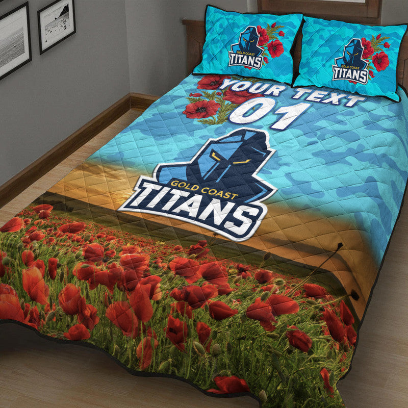 custom-personalised-gold-coast-titans-anzac-2022-quilt-bed-set-poppy-flowers-vibes