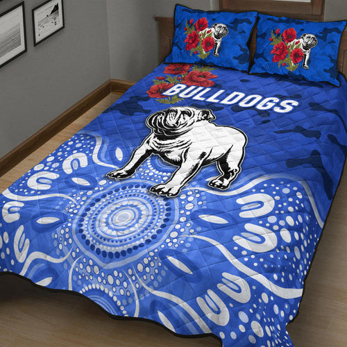 canterbury-bankstown-bulldogs-anzac-2022-quilt-bed-set-indigenous-vibes-blue