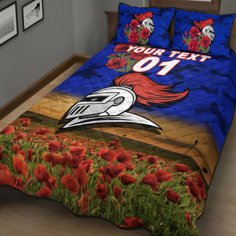 custom-personalised-newcastle-knights-anzac-2022-quilt-bed-set-poppy-flowers-vibes