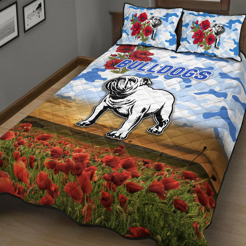 canterbury-bankstown-bulldogs-anzac-2022-quilt-bed-set-poppy-flowers-vibes-white