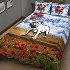 canterbury-bankstown-bulldogs-anzac-2022-quilt-bed-set-poppy-flowers-vibes-white