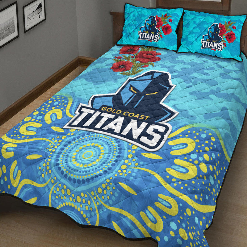 gold-coast-titans-anzac-2022-quilt-bed-set-indigenous-vibes