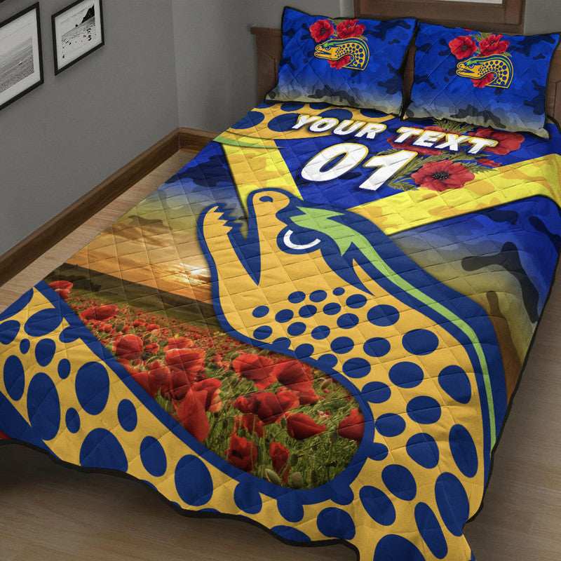 custom-personalised-parramatta-eels-anzac-2022-quilt-bed-set-poppy-flowers-vibes-blue