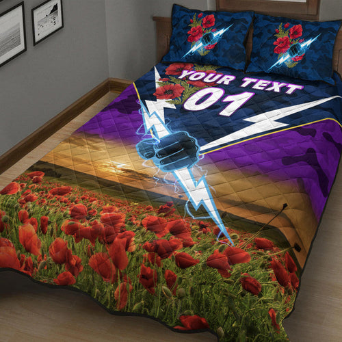 custom-personalised-melbourne-storm-anzac-2022-quilt-bed-set-poppy-flowers-vibes