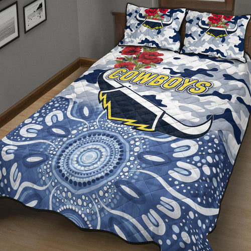 north-queensland-cowboys-anzac-2022-quilt-bed-set-indigenous-vibes-white
